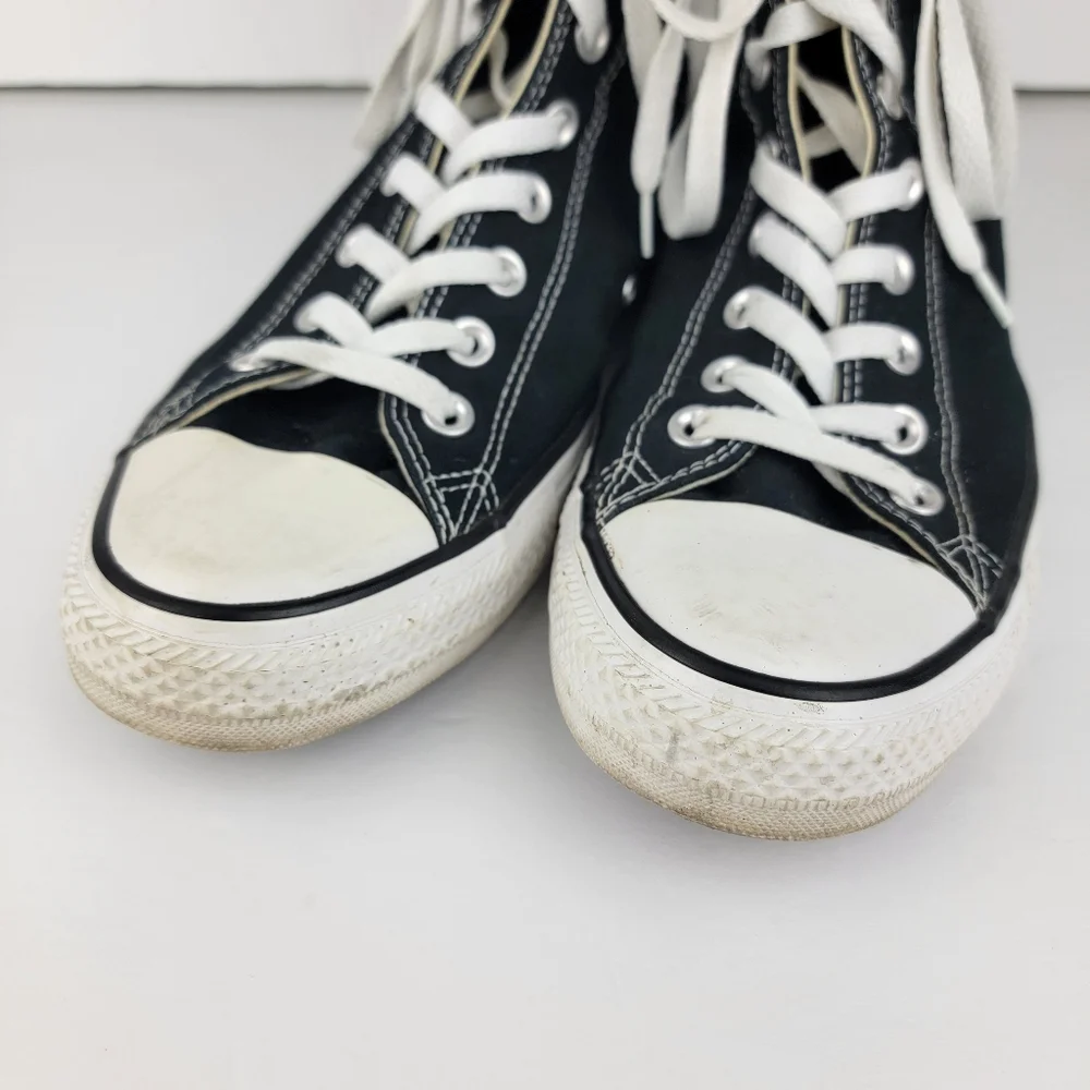 Converse All Star Chuck Taylor Black White High Top Sneakers Shoes Mens Womens - Picture 7 of 12